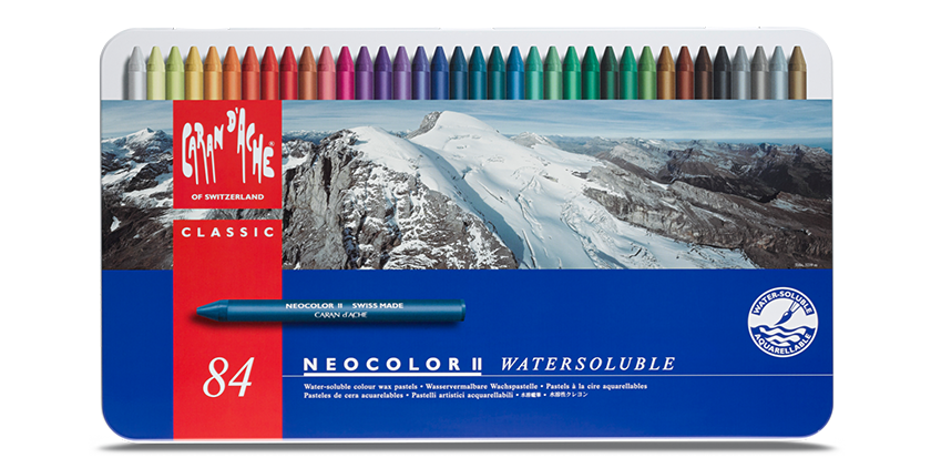 Pastels à la cire aquarellables Neocolor II de Caran d'Ache
