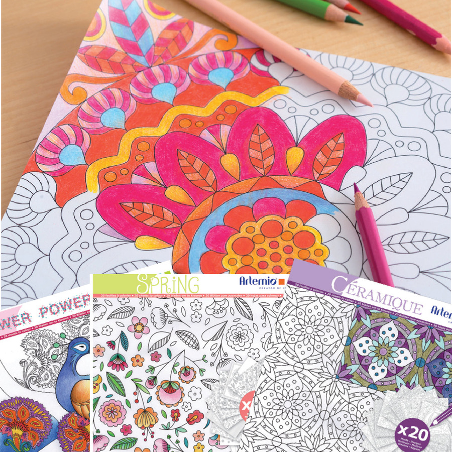 Scrapbookpapieren om in te kleuren