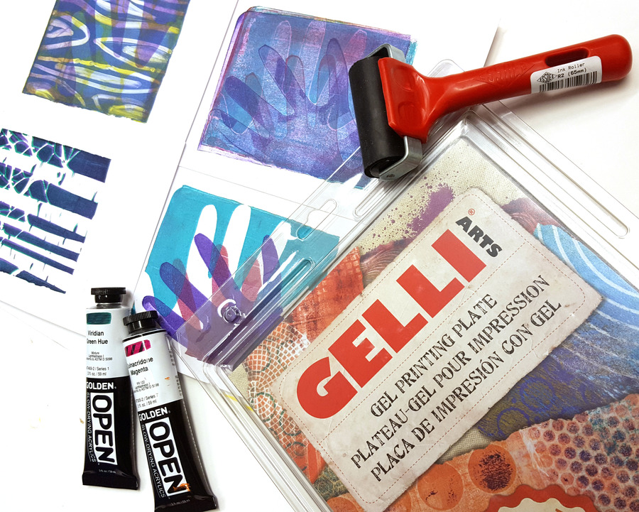 Acrylique Golden Open et Gelli Plates®