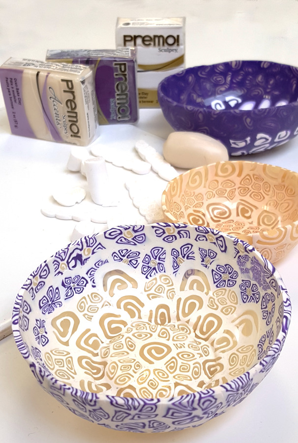 Bols millefiori en pâte PREMO translucide