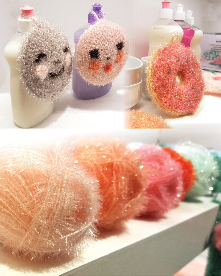 Sponzen haken met Creative Bubble wol