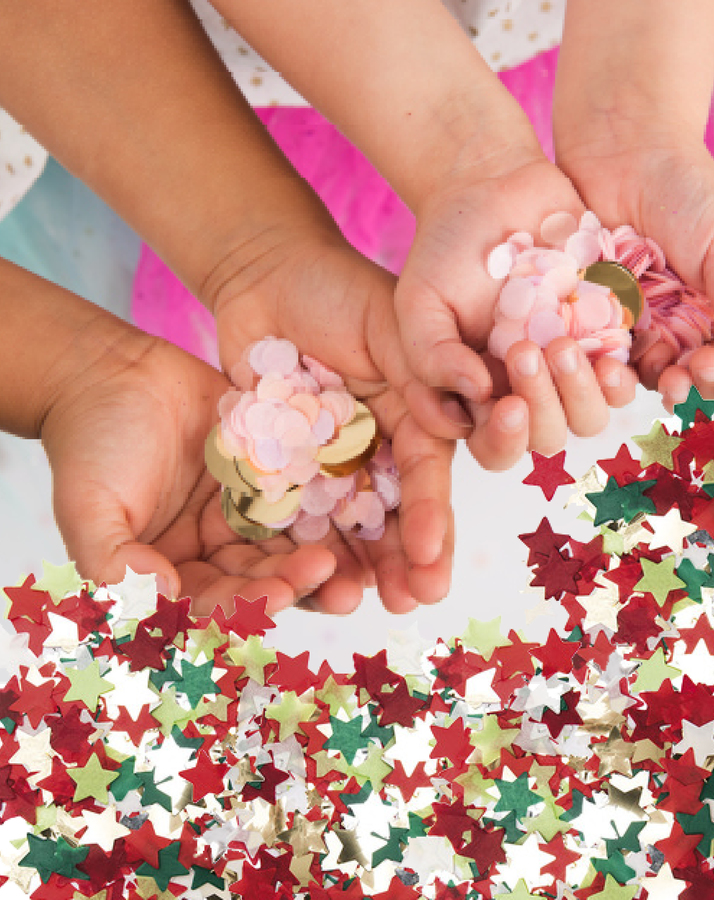 Veelkleurige confettis voor de feesten