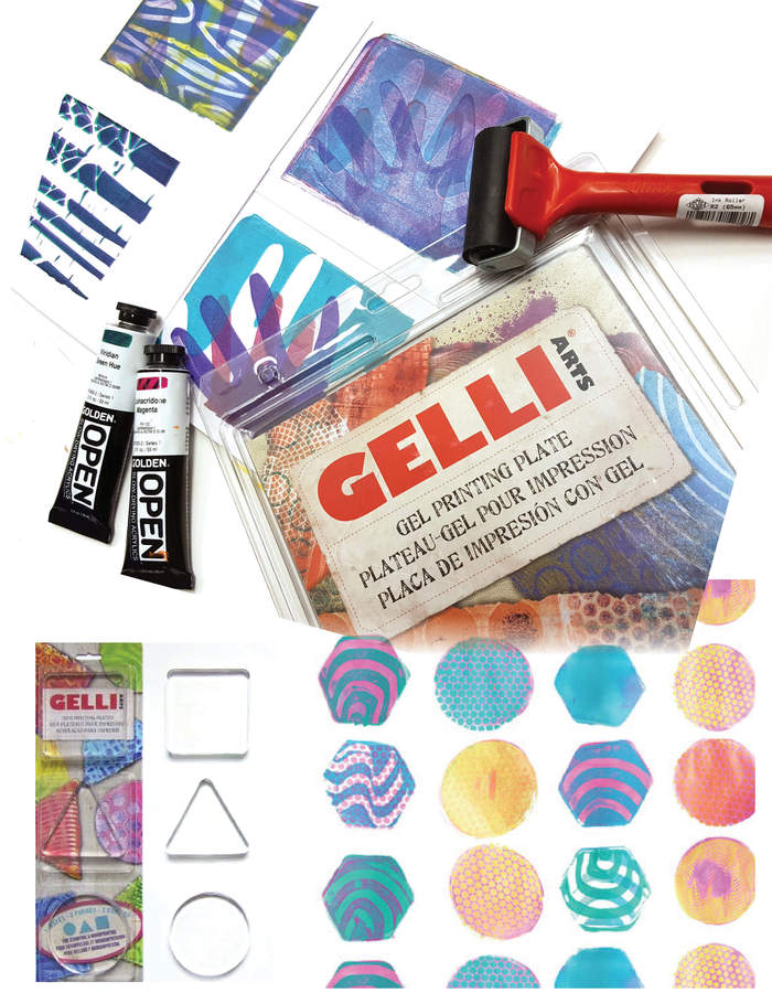 Monotype afdrukken met Golden Open en Gelli plates