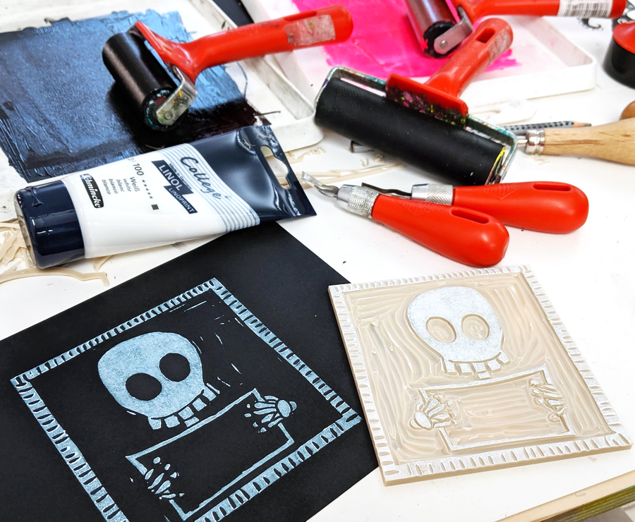 Gravure d'Halloween : avec Schmincke et Essdee