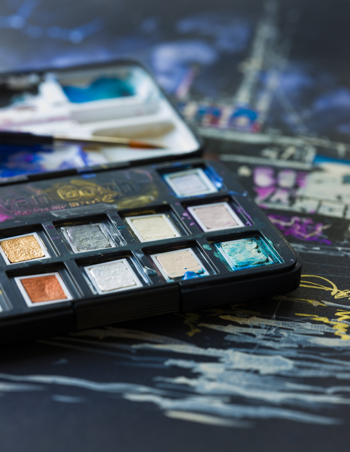 Black is Beautiful : les Aquarelles Interférence de Van Gogh sur fond foncé !