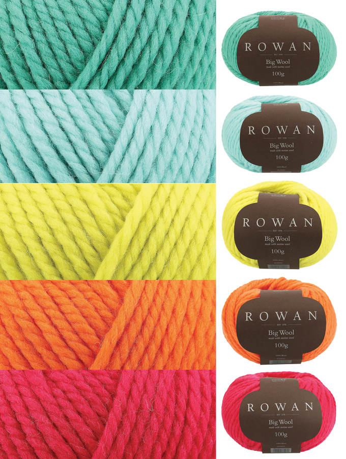 Couleurs flash pour la laine Big Wool de Rowan