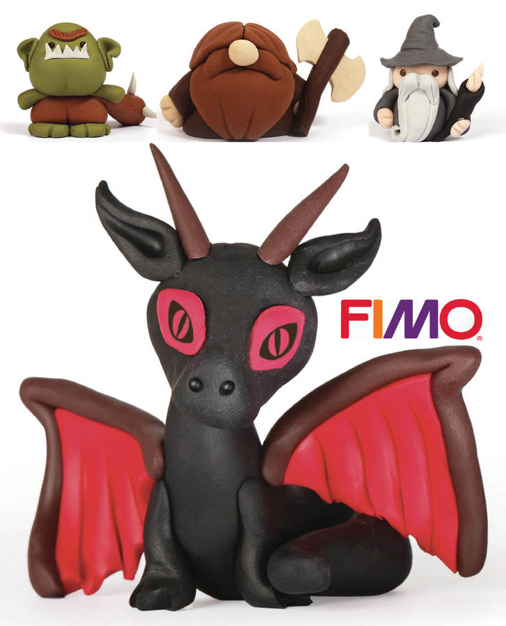 Fantastische FIMO figuren: de draak