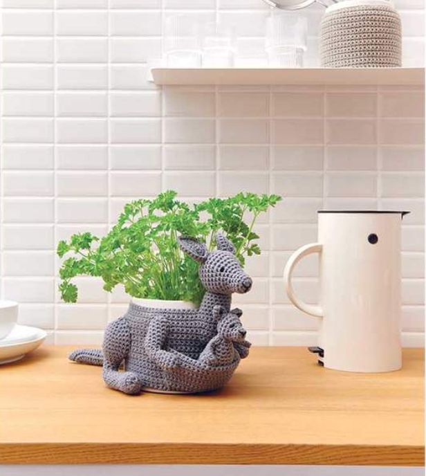 Cache-pot ultra-chou en Ricorumi