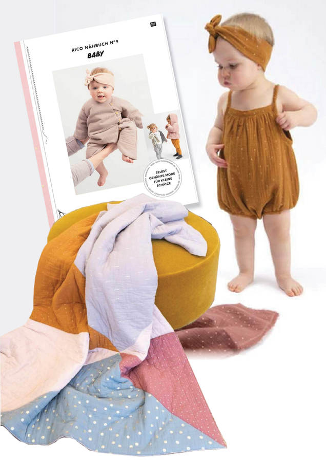 Mousselines froissées pour créations bébé : par Rico Design