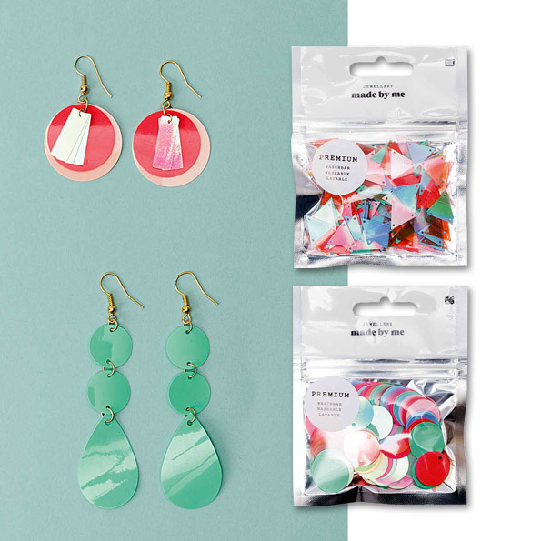 Bijoux en sequins géométriques par Rico Design