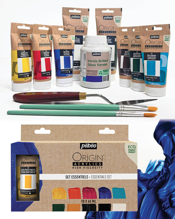 ORIGIN van Pébéo-verfsets met hoge viscositeit