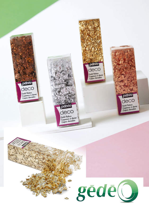 Gouden schilfers voor een glinsterend effect! Met Gédéo