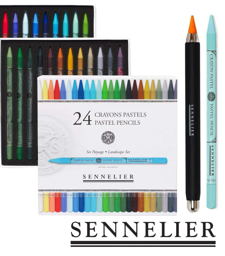 Une gamme de 48 crayons pastel sans bois par Sennelier 